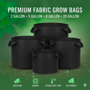pack of 10 circle grow bags for plant 2 gallons , 5 gallons , 8 gallons and 18 gallons